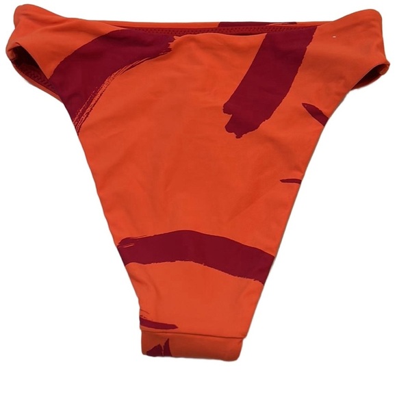 Seafolly Standard Rise High Cut Bikini Bottom Swim New Wave Spicy Orange Size 4 - Picture 2 of 7